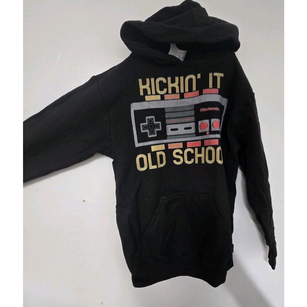 Nintendo NES Retro Kickin' It Old School Pullover Hoodie Sz S